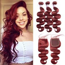 Iamerickaj // hairbyericka_this is some old hair (don't know where from but it's a great quality). Amazon Com Aigemei Peruvian Burgundy Color Human Hair 3 Bundles With Closure Body Wave 4 4 Virgin Hair Lace Closure With Bundles Unprocessed Human Hair Extensions 10 10 12 10 Closure Color 33 Beauty Personal Care