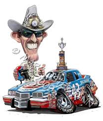 Stars Portraits Portrait Of Richard Petty By Ostermann Cartoon Car Drawing Automotive Art Richard Petty