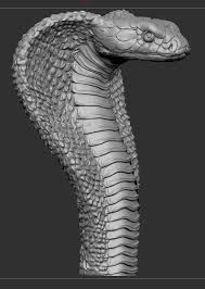 Cobra Head 3d Print Model Head Cobra Model Print Snake Art Cobra Art Print Models