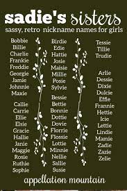 Old Fashioned Nickname Names For Girls Appellation Mountain Girl Names Cute Baby Girl Names Old Fashioned Names