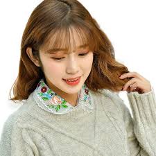 Col demi-longueur col décoratif couleur Organza brodé faux col de chemise  acheter à prix bas — livraison gratuite, avis réels avec des photos — Joom