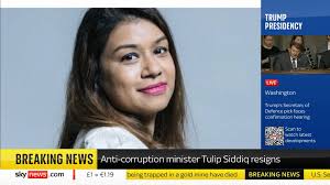 BREAKING: Anti-corruption minister Tulip Siddiq MP has resigned from  government. , Sky's Sam Coates has the latest., https://trib.al/cCm70NC ,  📺 Sky 501, Virgin 602, Freeview 233 and YouTube