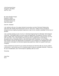 Sep 09, 2020 · but how do you write a cover letter for a specific internship? Cover Letter Chemical Engineering Example Sample Cover Letter
