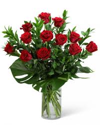 How to send someone flowers in another country. Red Roses With Modern Foliage 12 Flower Arrangement In Burnt Hills Ny The Country Florist