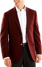 Made with luxury wool and silk, while still providing stretch in the arms for ease of movement. 200 Jcpenney Stafford Executive Hopsack Blazer Classic Burgundy Blazer Sport Coat Burgundy Blazer Outfit