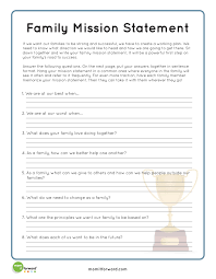 When You Create A Family Mission Statement You And Your Family Can Have A Working Plan To H Family Therapy Activities Family Mission Statements Family Therapy