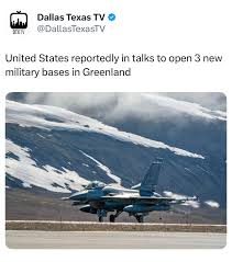 According to multiple reports, U.S. officials are discussing expanded  military access in Greenland, with Denmark also involved in the talks under  existing defense agreements The discussions reportedly include plans to  open three