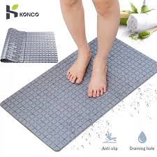 A wide variety of non skid bath mat options are available to you Konco Non Slip Pvc Bathroom Mat For Toilet Gray White Bath Mats Shower Bathroom Carpet Eco Friendly Suction Anti Slip Sucker Bath Rug Decor Lazada