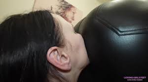Russian lesbian leather ass worship - erotic encounter