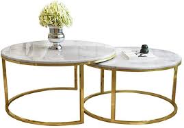 Gold And White Marble Center Table In 2020 Center Table Table Center Table Living Room