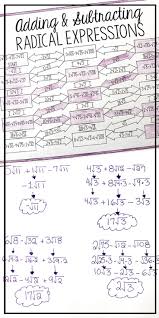 Operations With Radical Expressions Maze Adding Subtracting Worksheet Radical Expressions Simplifying Radical Expressions Subtraction