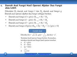 Penjumlahan f dan g berlaku (f + g)(x) = f(x) + g(x) perhatikan contoh soal berikut ini. Smk Mak Kelas Xi Semester 1 Ppt Download