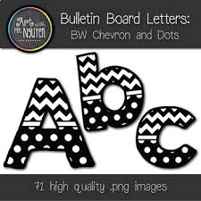 Black And White Bulletin Board Classroom Bulletin Board Letters Black And White Chevron And Dots Classroom Decor Bulletin Board Letters Classroom Decor Letters