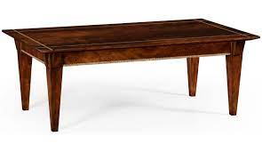 Beautifully handcrafted mahogany coffee tables are a great accent to any room. Mahogany Coffee Table With Herringbone Inlay Detail