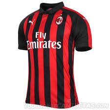 Ac Milan Puma 2018 19 Home Kit Camisetas De Futbol Jersey Adidas Camisetas