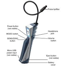 Optional swappable co2 sensor for detecting co2 refrigerant leaks. Inficon D Tek Stratus Refrigerant Leak Detector