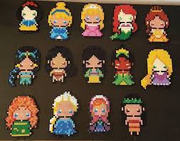 The Disney Princesses In Hama Beads Dreaming I Created Them For You I Offer All The Princesses Perler Bead Art Hamma Beads Ideas Perler Bead Patterns