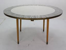 The first step to designing a mosaic coffee table is to determine your color scheme. Berthold Muller Large Round Mosaic Coffee Table Germany 1960s 141395