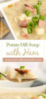 Creamy Potato Soup With Ham And Dill Ham Soup Roasted Cauliflower Soup Recipe Creamy Potato Soup