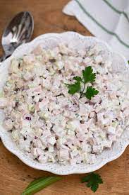 Add pasta and peas to salad; Easy Ham Salad Recipe Perfect For Using Leftovers Scrambled Chefs
