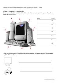 Computer Parts And Their Functions Worksheet Free Esl Printable Worksheets Made By Teachers Printable Worksheets Kids Worksheets Printables Worksheets Free