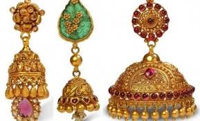 Bhima Jewellers Jhumka Designs Latest Models Jhumka Designs Gold Earrings Designs Antique Earrings