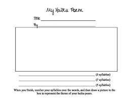 The handwriting practice template includes 6 lines for writing, with a dotted middle line and descender line to help students practice lower case and upper case letters. Haiku Poem Template Page By The Margaret Ann Teachers Pay Teachers