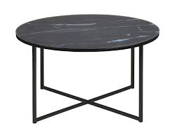 Découvrez notre sélection table à manger ronde de qualité à prix discount sans plus tarder. Table Basse Ronde Effet Marbre Noir Bleute D80 Cm Alcino Miliboo