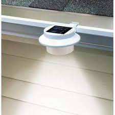 8 Pack Solar Powered Outdoor Gutter Lights Walmart Com Outdoor Garden Lighting Solar Led Lights Solar Fence Lights