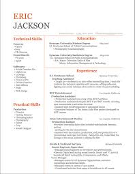 cinematography resume  derachio vision