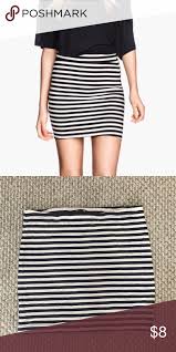 Black And White Checkered Skirt H M H M Striped Mini Bodycon Skirt Lot Body Con Skirt Bodycon Pencil Skirt Skirts