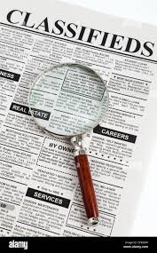 Fake Classified Ad, newspaper, business ...