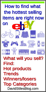 How To Find Out What The Hottest Selling Items Are On Ebay Right Now From Davidstilesblog Com Ebay Selling Tips Ebay Hacks Ebay Business