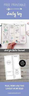 Bullet Journal Daily Log Free Printable Template Plus Tips And Ideas Bullet Journal Print Bullet Journal Daily Bullet Journal
