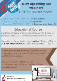 This website shows every (annual) calendar including 2021, 2022 and 2023. Online Webinars And Educational Course 2021 European Burns Association Eba