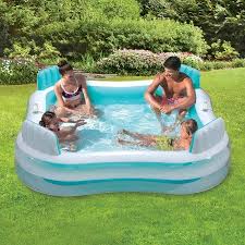 Summer Waves Square Premier Inflatable Family Pool Walmart Com Family Pool Summer Waves Pool