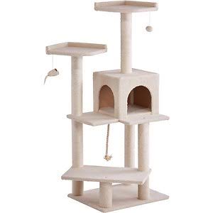 Frisco 57-in Faux Fur Cat Tree & Condo