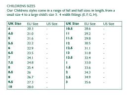 Detailed Shoe Length Size Chart Singapore Shoe Size