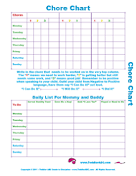 click for toddler chore chart for 1 2 3 4 and 5 year olds