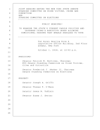 Https Www Nysenate Gov Sites Default Files 10 01 18 Nys Senate Parole Hearing Final Pdf
