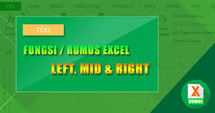 Misalnya seperti contoh excel berikut: Fungsi Rumus Left Mid Dan Right Di Excel
