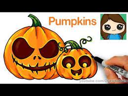 How to draw a pumpkin face. How To Draw A Pumpkin Easy Youtube
