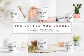 Download The Coffee Mug Bundle 12 Mockups In Product Mockups On Yellow Images Creative Store PSD Mockup Templates