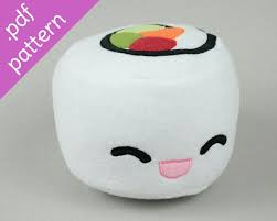 California Uramaki Roll Sushi Plush Pdf Sewing Pattern Sushi Plush Sewing Basics Basic Sewing Kit