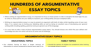 Hundreds Of Argumentative Essay Topics For Any Assignment 7 E S L Argumentative Essay Topics Essay Topics Argumentative Essay