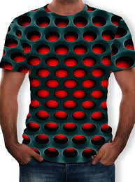 Men S T Shirt 3d Print Graphic Optical Illusion Plus Size Short Sleeve Casual Tops Fashion Streetwear Exaggerated Cool White Purple Red 2021 Us 11 99 Mens Cotton T Shirts Online Mens Clothing Colorful Shirts