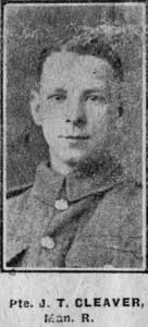 352525 Private John Thomas CLEAVER