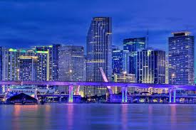 This is miami skyline sunset by william h. Miami City Downtown Skyline Panoramic Hdr Photo After Sunset Form Watson Island Hdr Photography By Captain Kimo