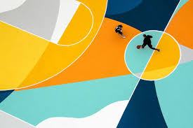 Pop Art Ballin Auf Dem Farbenfrohen Basketballfeld In Alessandria Schoenhaesslich Bunt Der Maler Pop Art