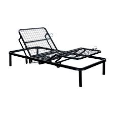 7.5'' h x 54'' w x 70'' l. Furniture Of America Fox Ii Metal Twin Xl Adjustable Bed Frame In Black Idf Mt Adj15 Tx